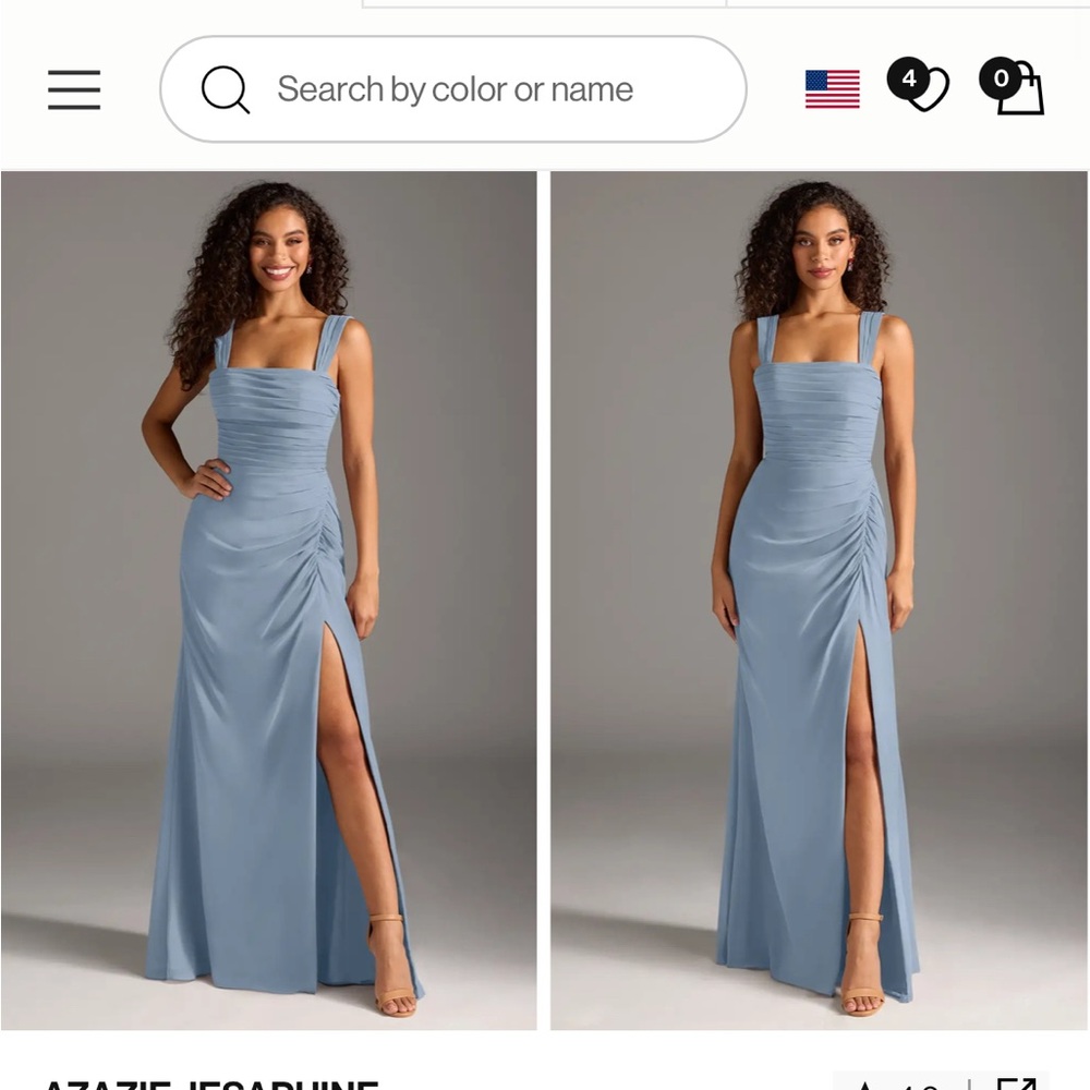 Azazie Women's Blue Dress - NWT - Chiffon